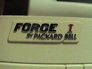 View of Packard Bell Force 1 case tag